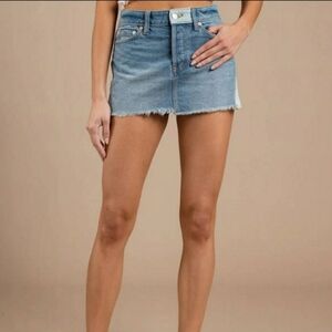 Free People Mini Jean Skirt